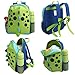 yodo Little Kids School Bag Pre-K Toddler Backpack - Reflective Ridge, Name Tag and Chest Strap, Dinosaur