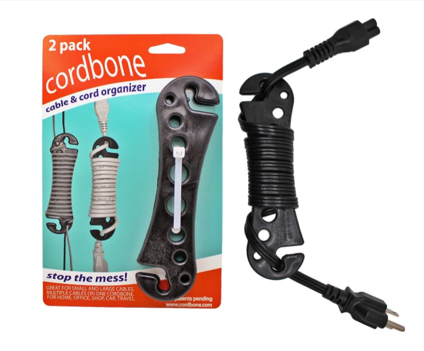 Photo 1 of Cord Bone Cord/Cable Management Kit - Effortless Cable Management - Perfect for Home, Office, Gaming, Travel, Compact, Compatible with all Types of Cables Including Computer Cords,Phone Chargers