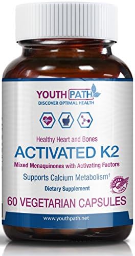 Youth Path - Activated K2 - FULL SPECTRUM Vitamin K2 Mixed Menaquinones with Activating Factors - 60 Vegetarian Capsules