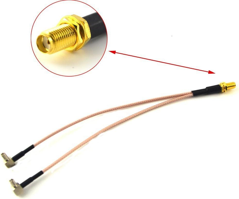 SMA Female to Y type Dual TS9 Male Splitter Combiner Cable RG316 30CM for WiFi 4G Huawei Antenna Extension Cellular Devices