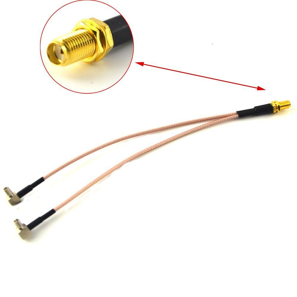 SMA Female to Y type Dual TS9 Male Splitter Combiner Cable RG316 30CM for WiFi 4G Huawei Antenna Extension Cellular Devices