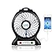 Portable USB Fan Battery Operated Fan Flashlight, Quiet Powerful Rechargeable Desk Fan Phone Charge,Outdoor,Office,Backpacking (Black)