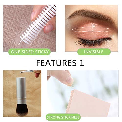Natural Two-sided Sticky Invisible Eye Lids Lift Strips for Slight Heavy Sagging Droopy Hooded Uneven Eyelids, Charming Rounder Eyes, Double Eyelid Tapes, 3D Imported Medical Fiber, Instant lift Eye L