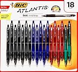 BIC Atlantis Velocity Bold Medium-Point 1.6mm Ball Point Retractable, 18 Pens
