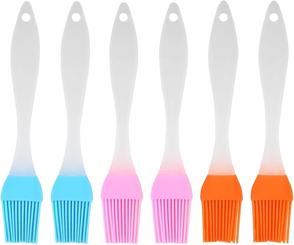 Dyzoxa 6pc Silicone Pastry Brush Set Heat Resistant Basting Grill Cooking BBQ