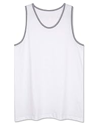 Men's Sleeveless Two Tone Contrast Binding Athletic