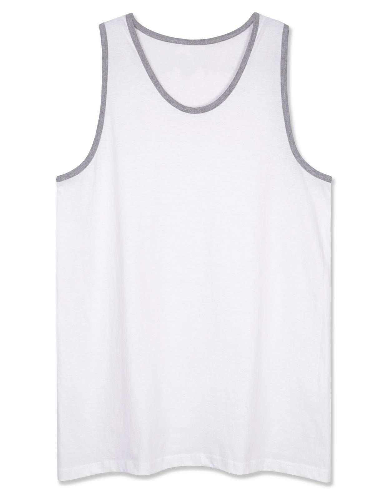 Men's Sleeveless Two Tone Contrast Binding Athletic