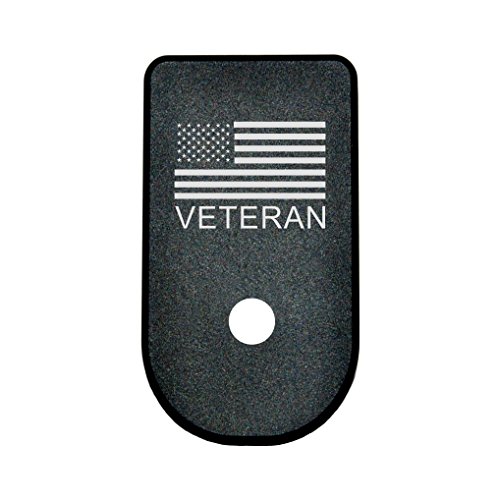 BASTION Laser Engraved Aluminum Floor Base Plate for Glock 43 G43 - VETERAN