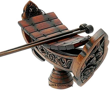 NAVA CHIANGMAI Xylophone Musical Instruments Teak Wooden,Thai Teak Wood Traditional Wooden Xylophone,Traditional Wooden Xylophone ChiangMai No.100067
