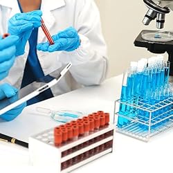 PATIKIL 10 Holes Test Tube Rack, 30mm Round Hole