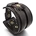 INBLUE Men's Alloy Genuine Leather Bracelet Bangle Cuff Brown Punk Rock