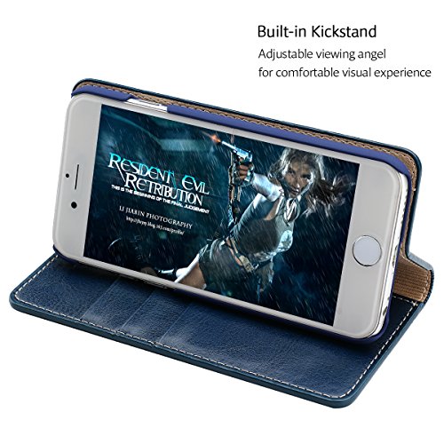 image for Belemay iPhone 6S Case, iPhone 6 Case, Genuine Cowhide Leather Case Wa