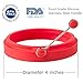 HOMIEHOME Nonstick Silicone Egg Rings Pancake Mold 4 Pack - Red