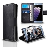 Samsung Galaxy Note 7 / N930 Case, INNOVAA Detachable Leather Wallet Case with STAND Flip Cover W/ Free Screen Protector & Touch Screen Stylus Pen - Black