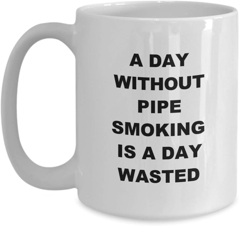 Pipe Smoking Mug, Coffee Cup for Him Her Man Woman Likes to