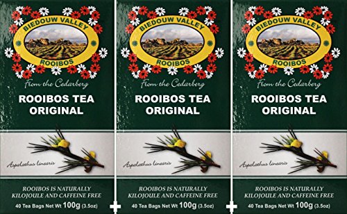 Rooibos Tea: 100% Natural Original South African (120 Bag Count 10.5oz) Red Bush Healthy Herbal Tea - Caffeine Free, Calorie Free, Antioxidant & Mineral Rich. Grown At High Altitude in Natural Habitat