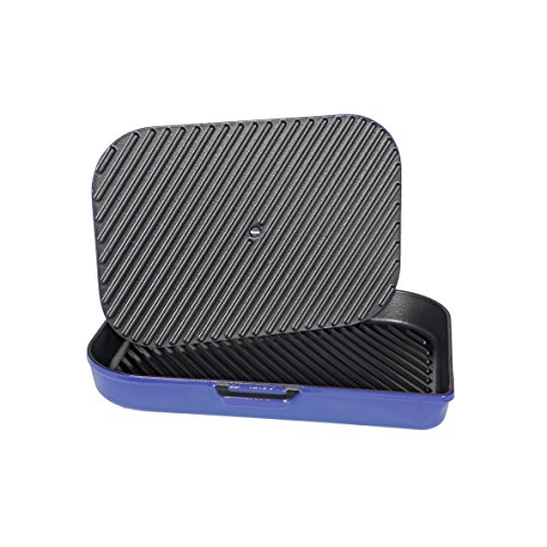 Chasseur 10inch Blue French Enameled Cast Iron Panini Press Cast Iron Freaks