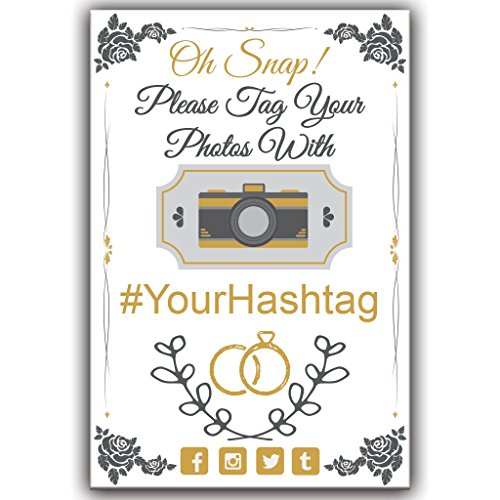 VICTORYSTORE.COM Custom Wedding Hashtag Sign - 24