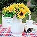 Acamifashion 1 Bouquet Artificial Silk Sunflower 7-Stems Flowers for Home Decoration Wedding Decor, Bride Holding Flowers Floral Decors