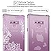 Casetego Compatible with Galaxy Note 9 Case,Clear Soft Flexible TPU Case Rubber Silicone Skin with Flowers Floral Printed Back Cover for Samsung Galaxy Note 9-Purple Flower
