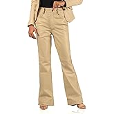 Laverapelle Women's Genuine Lambskin Skinny Flare Leather Pants (Black, Leather Jeans) - 2424003