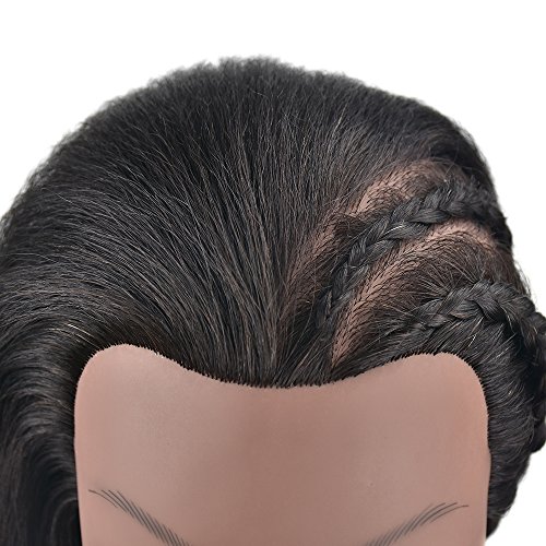 Afro Mannequin Head 100% Real Hair Hairdresser Training Head Manikin Cosmetology Doll Head (Table Clamp Stand Included)