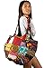 Tribe Azure Women Large Floral Colorful Handmade Shoulder Bag Tote Summer Beach Picnic Blanket Books Laptop School Market Casual Boho