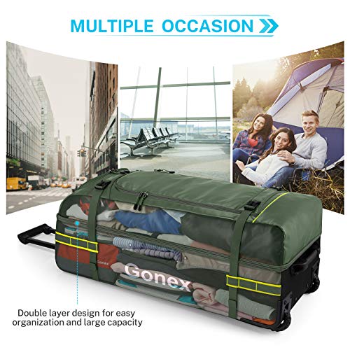 Gonex Rolling Duffle Bag with Wheels, 100L Water Repellent Large