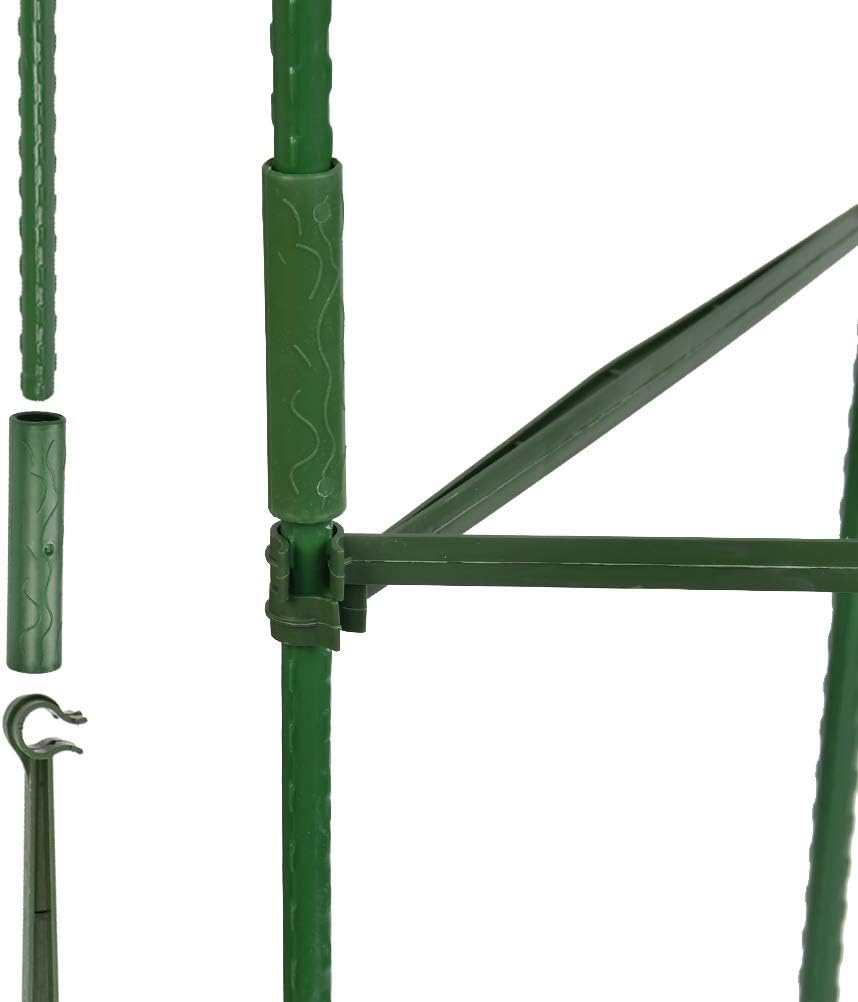 Rod Trellises TIMESETL Tomato Trellis Garden Plant Support Poles, 3 Set Tomato Tower ...