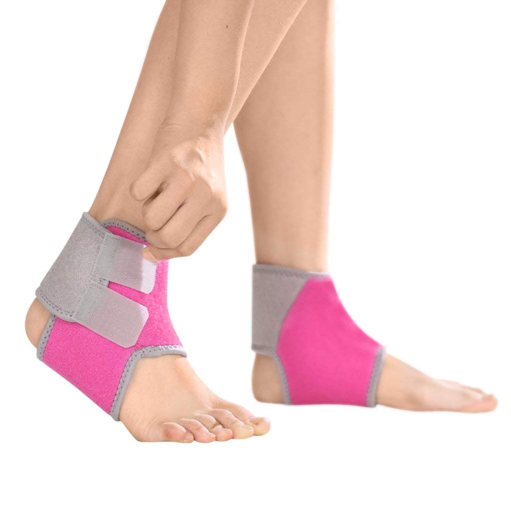 1Pair Kids Adjustable Ankle Brace Support Breathable Non-slip Compression Ankle Tendon Foot Support for Sports Dance Child Stabilizer Wraps Protector for Preventing Sprains Sore Weak Ankle Pain Relief