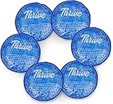 Round Hot & Cold Therapy Ice Packs - (6 PACK) - Flexible and reusable gel beads with fabric backing - provides instant heat or ice pain relief, rehabilitation and therapy for sports injuries & aches