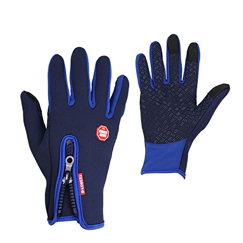 Speedrid Cycling Gloves, Touchscreen Waterproof Outdoor Sport Winter Bike Gloves, Ajustable Size Full Finger For Running Driving Skiing Skating Climbing