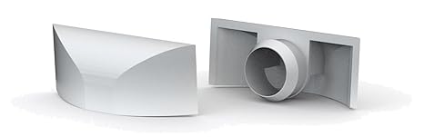 100 Wasserschlitzkappen Eco für Bohrungen Weiß RAL 9016