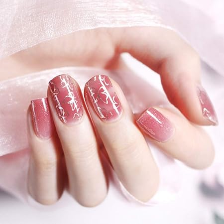 Amazon Ziv Nat ネイルシール 貼るだけマニキュア ピンク グラデーション ピース ネイルステッカー 貼りやすい ネイルラップ 綺麗 可愛い 娘 彼女へ プレゼント Pink ネイルシール 貼るだけ Ziv Nat シール ステッカー 通販