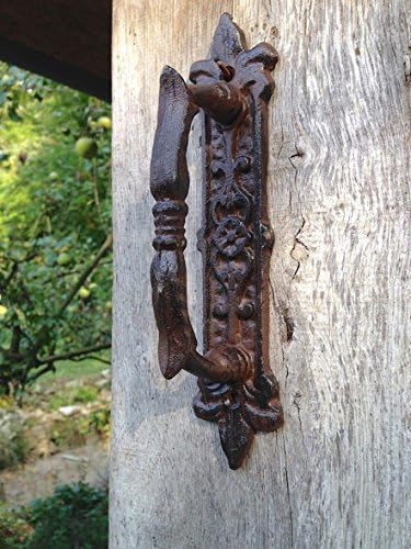 Door Handles (model 3)(hand painted), Cast iron door handles, door handles, iron door handles, cast iron.