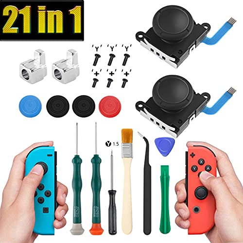 eioeao 2 Pack Joy Con Joystick Replacement 3D Analog Joysticks for Nintendo Switch and Switch