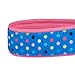 Blueberry Pet 6 Patterns Multicolor Polka Dot Neoprene Padded Adjustable Dog Collar in Brink Pink, Large, Neck 18
