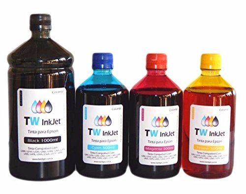 Refil de Tinta TW Para Impressora Epson L355 L365 L455 L555 L565 L200 L210
