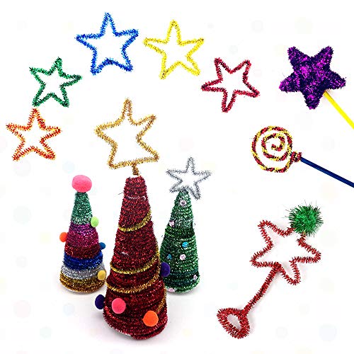 N&T NIETING 1212Pcs Assorted Colors Chenille Stems Pipe Cleaners for DIY Art Craft Supplies Kids Craft Projecties with Pipe Cleaners, Pony Beads, Pom Poms, Wiggle Googly Eyes, Folding Storage Box