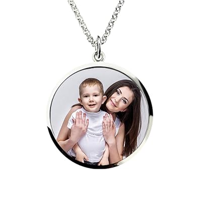 Bo&Pao Kette Damen Halskette mit Foto und Textgravur 925 Sterling Silber
