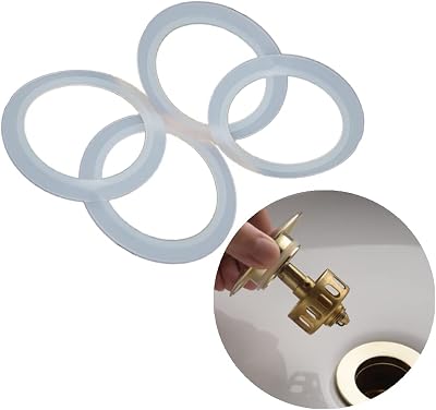 WUTUDMAI 4Pcs Clear Rubber O-Rings Seal Gasket for Pop Up Sink Drain Plug