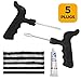 Attican Tire Repair Kit, 5 Plugs Heavy Duty Auto Flat Sealer for Car, Bike, Motorcycle