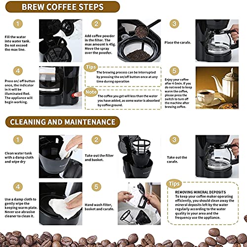 BOSCARE Programmable Coffee Maker, Drip Coffee Maker, Coffee Machine