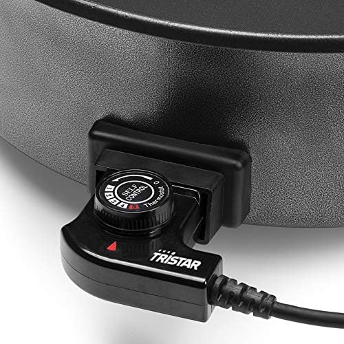 Tristar PZ-9145 Sauteuse électrique multifonction XXL, 40cm de diamètre, Thermostat réglable, 7.5 liters, Noir