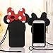 YISONG_TECH iPhone 6+ Case iPhone 6s Plus Back Cover Soft Silicone Material Lovely Cute Cartoon Design for Teen Girls Kids Women (Minnie with Strap for iPhone 6/6s Plus)