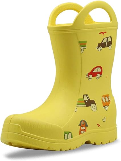Amazon Co Jp 長靴 キッズ レインブーツ ハンドル 雨靴 女の子 男の子 男女兼用 梅雨対策 アウトドア 通園 通学用 ベビー マタニティ