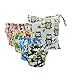 Ohbabyka Baby Cloth Training Pants,Baby Diapers Waterproof Pants 4PCS, 1pc Single Zipper Wet Bag