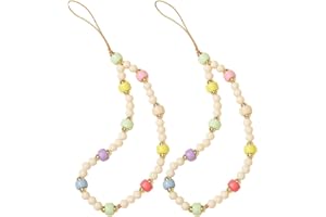 Staqlo Beaded Phone Lanyard Straps Girly Cute Fixed Beads Pearl Neck Lanyards