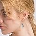 DESIMTION 18K Gold Plated Blue Drop Dangle Earrings for Women with Swarovski Crystals (Blue)