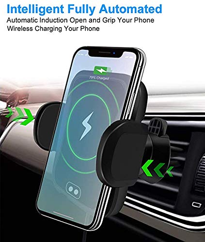 Wireless Car Charger Mount Infrared Sensing Automatic Induction Adjustable 10w Fast Charger Air Vent Phone Holder With Qi Certified Car Kits
